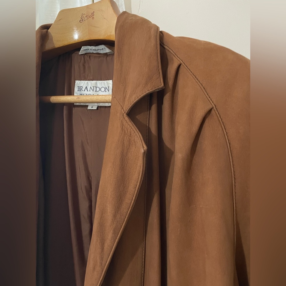 Vintage Brandon Thomas Full Length Leather Coat - Picture 4 of 9